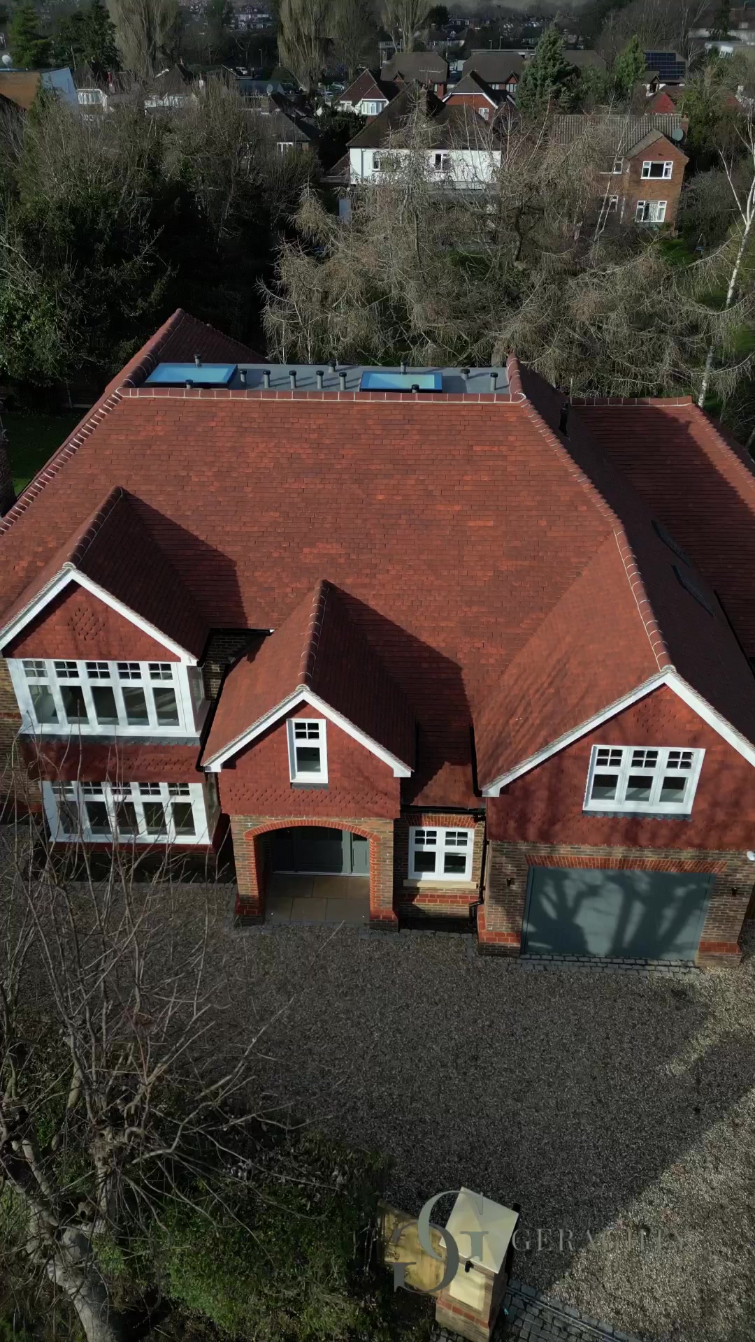The Gables, Ewell - aerial view